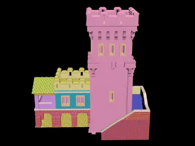 Medieval House 71 3D print model 3D model