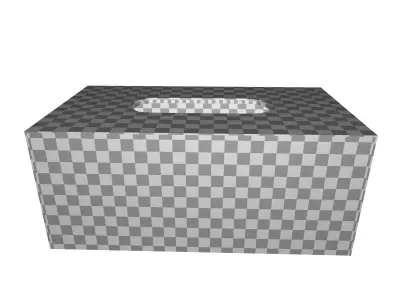 Brown Johns Herringbone Tissue Box Cover 3D model