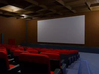 movie theater Low-poly 3D model