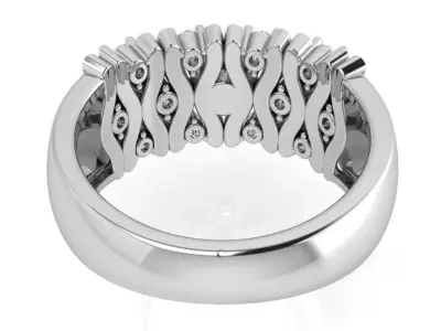 Peg Setting Diamond Band Ring 3572 3D print model