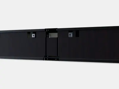 BESTA TV bench with doors 19 Low-poly 3D model