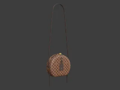 Louis Vuitton Boite Chapeau Souple Bag Damier Ebene Saffron Low-poly 3D model