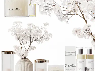 Bathroom Decor Set 33 Low-poly 3D model