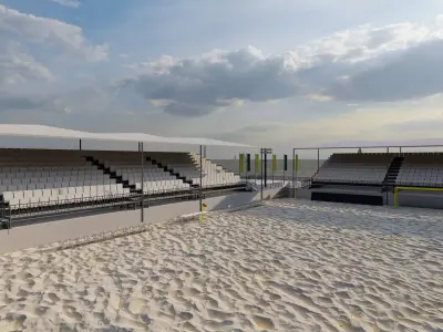 Beach Stadium-Beach soccer stadium 3D model