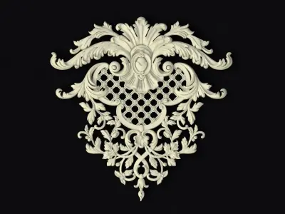 Central decor ornament for furniture 3D model 1063