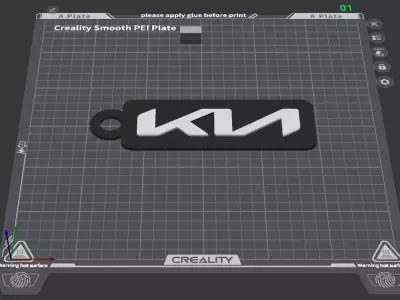 Kia keychain 03 3D print model