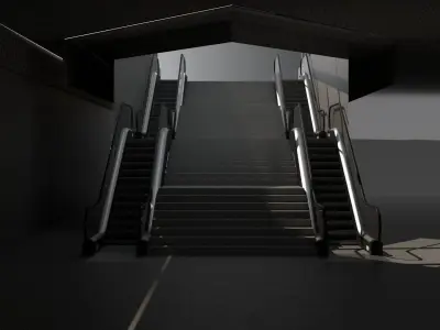 Metro Station 3D model