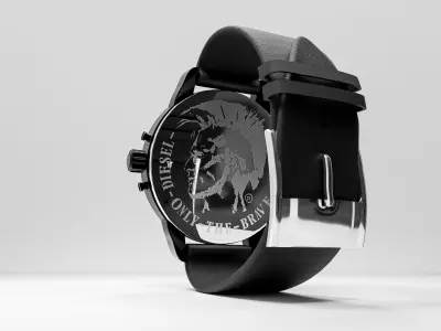 diesel watch clock time jewerly sport 3D model