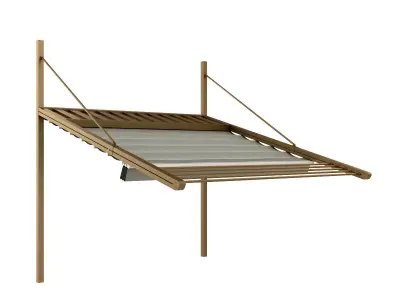 Motorized Pergola 3 bronze patina light 3D model