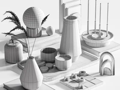 Decorative set03 3D model