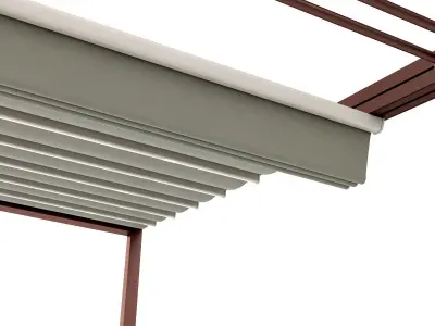 Motorized Pergola 3 bronze patina rust 3D model