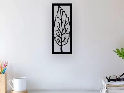 Leaf Wall Art 3D print model 8