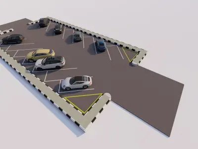 Parking-Parking Lot  3D model buy