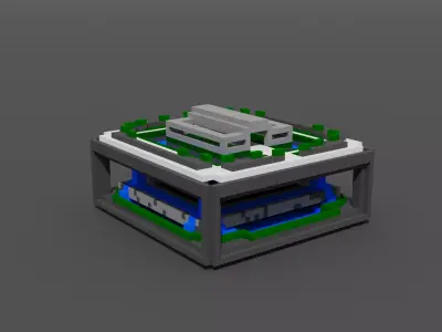 Miniature - House on the island Free low-poly 3D model