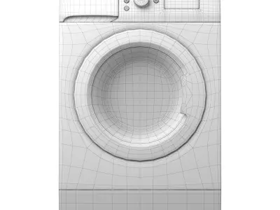 Washer Indesit 81282L Low-poly 3D model