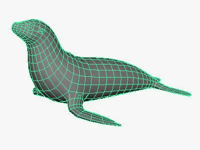 Low Poly Sea Lion Low-poly 3D model