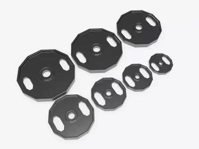 Weight disk set 02 3D model