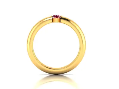 Band 3dm Render Details ruby ring gold 3D print model