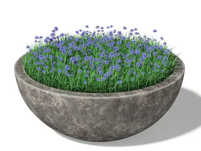 Concrete Planter 3D Model 3D model