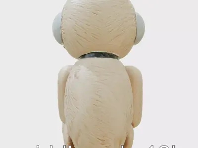 Fuzzy AI Companion Plush Toy Model Low-poly 3D model