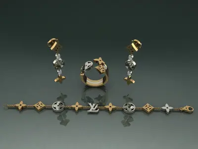 The COLLECTION  Louis Vuitton Jewelery 3D printed model 3D print model