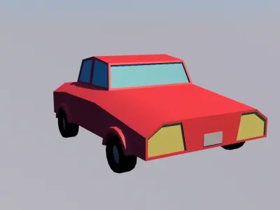 Low poly car Low-poly 3D model 17