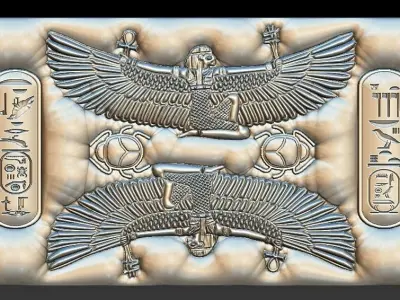 Isis Egyptian Goddess for CNC 3D Router 3D print model