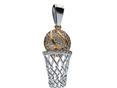 Pendant BasketBall 3D print model