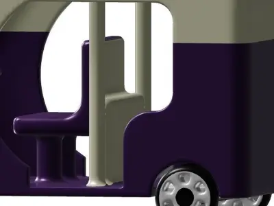 Kids Auto Rickshaw Toy 3D model