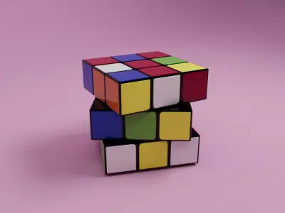Rubiks Cub Free 3D model