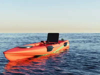 Kayak Low-poly 3D model