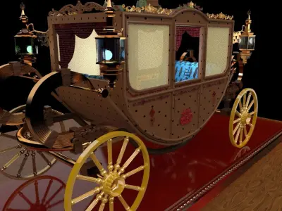 Chinese ancient carriage 3D model