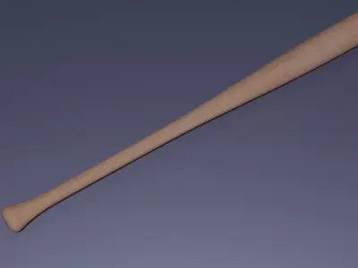 Baseball Bat  Wooden Low-poly 3D model