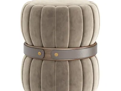 Designer Ottoman Mida 3D model