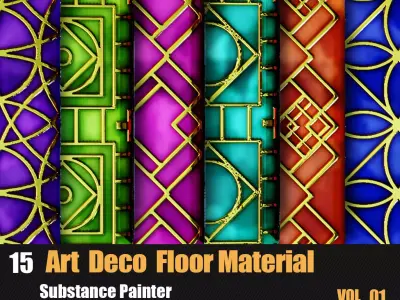 15 Art Deco Floor  In Substance Painter Texture