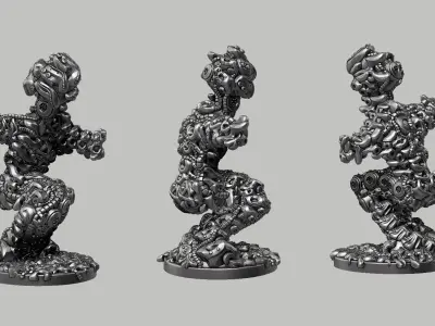 Modern Abstract robotic sculpture 3d print model 168 3D print model