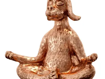Yoga dog - figurine 3D model