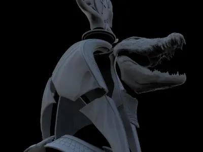 Sobek Helmet Cuts 3D print model