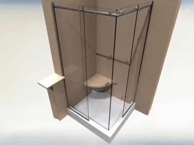 Shower screens 3D model