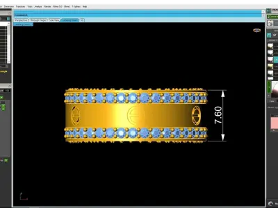 Luxury Diamond Eternity Band for Women 3253 3D print model