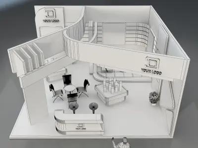 Booth Exhibition Stand a345 3D model