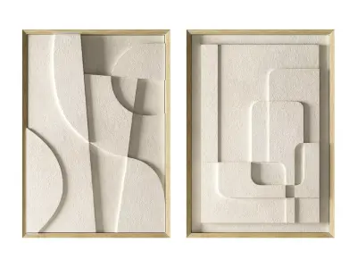 Wall Decor Set 01 3D Model Collection