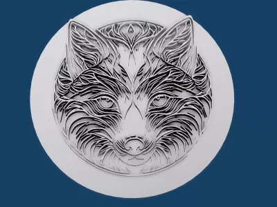 Fox Coaster Wall Decor 3D print model