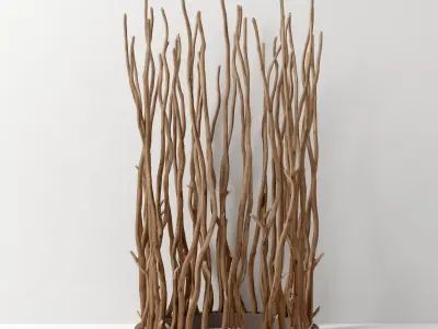 Branch folding screen Ring decor n1 3D model