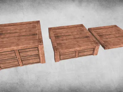 Survival Wood Crafting Kit Low-poly 3D model