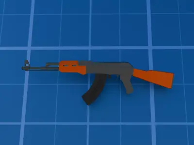 LOW POLY weapon model for games Low-poly 3D model