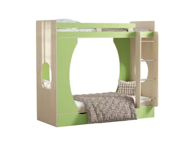 Bunk bed Funky Kids 2 3D model