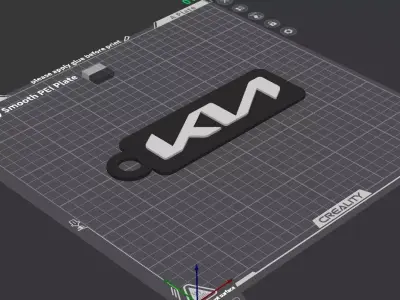 Kia keychain 03 3D print model