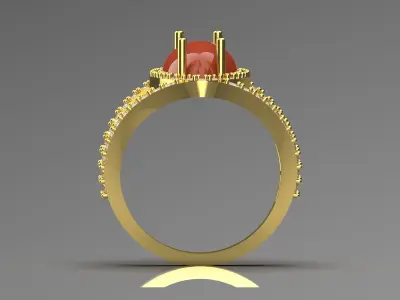 luxury woman jewelry ring jr00134 3D print model