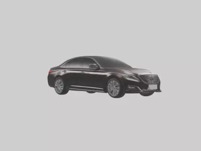 Modern Luxury Sedan model Low-poly 3D model